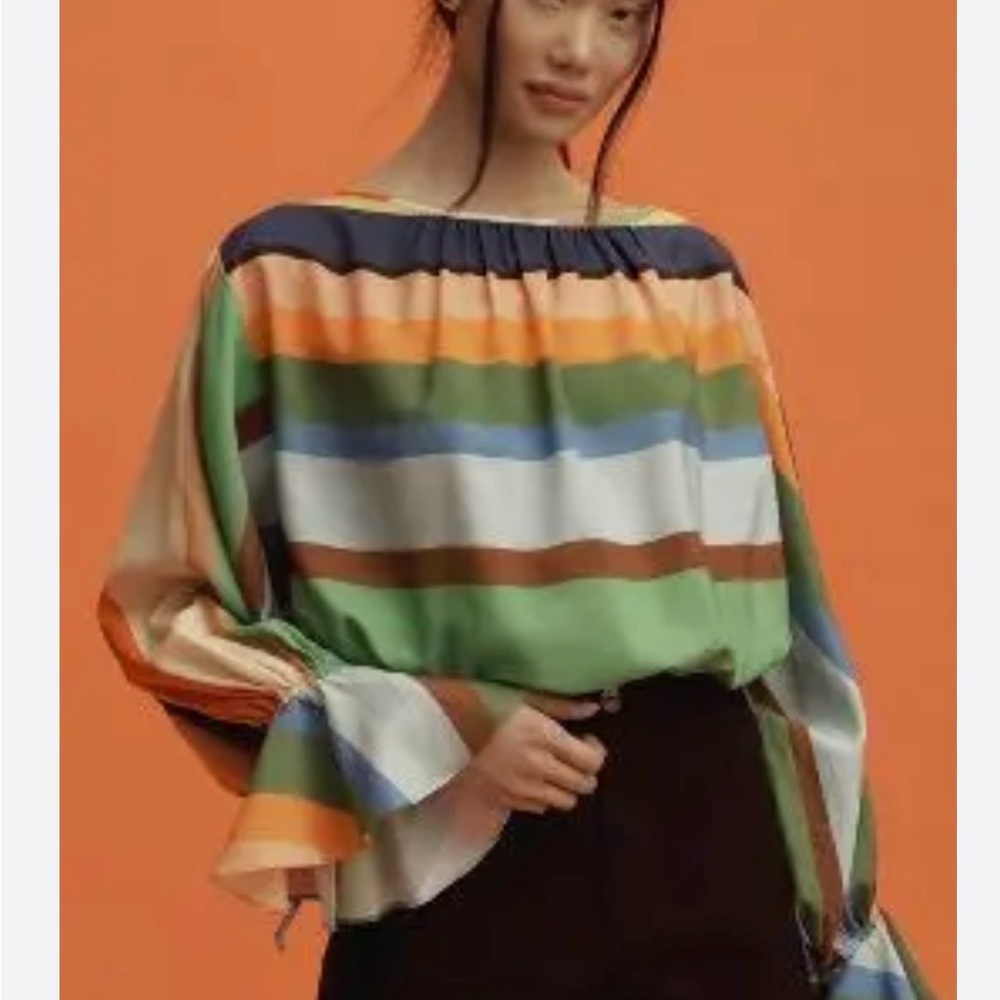 Hope for Flowers Colorful Striped Women's Top‎ Size Medium